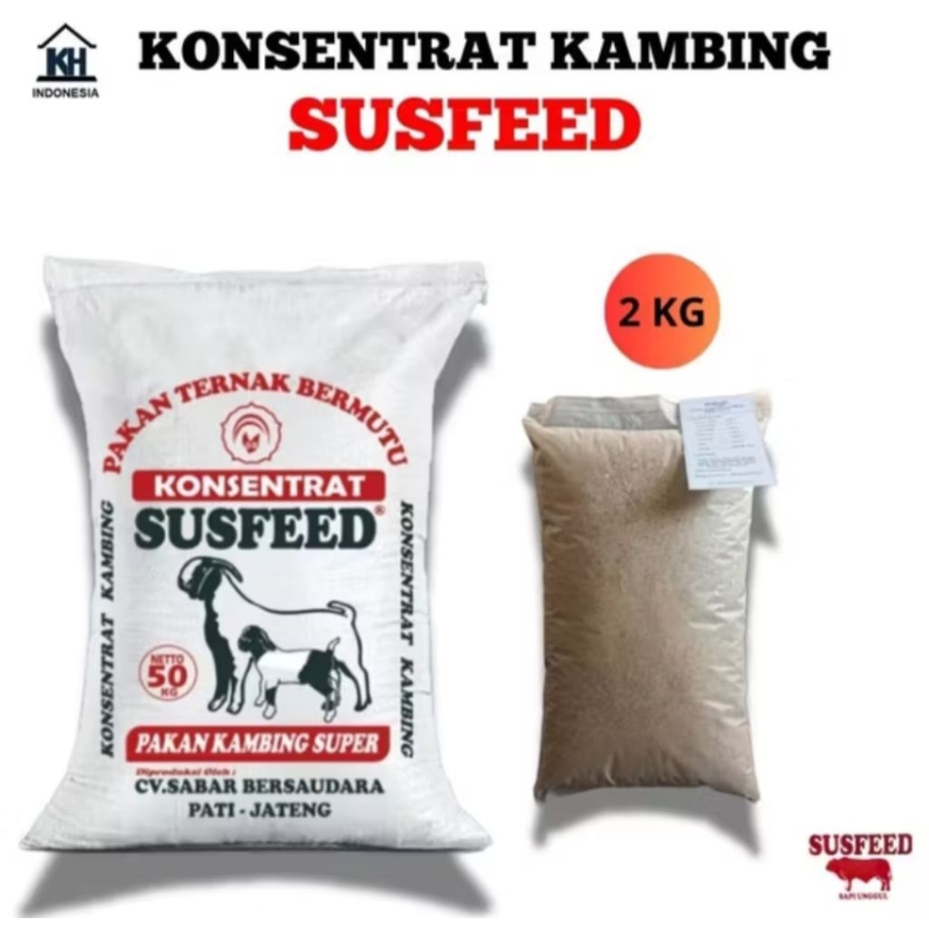 SUSFEED KONSENTRAT KAMBING SUPER KONSENTRAT PENGGEMUKAN KAMBING DAN DOMBA