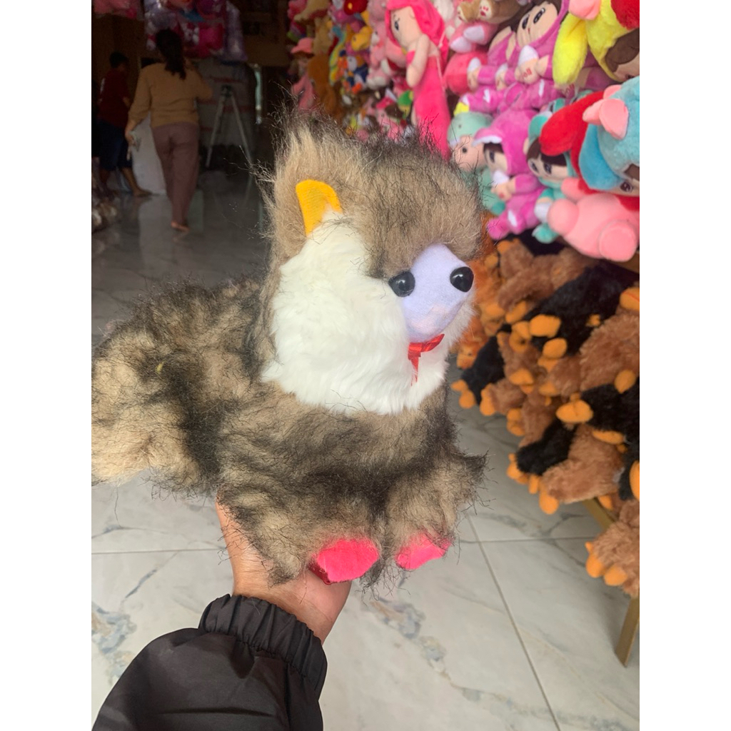 boneka kucing lucu bulu halus - size S