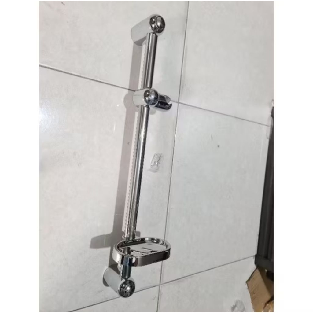 Tiang shower Stainless SUS 304/Tiang Hand Shower Anti Karat/Tiang Shower Plus Tempat Sabun Gantungan