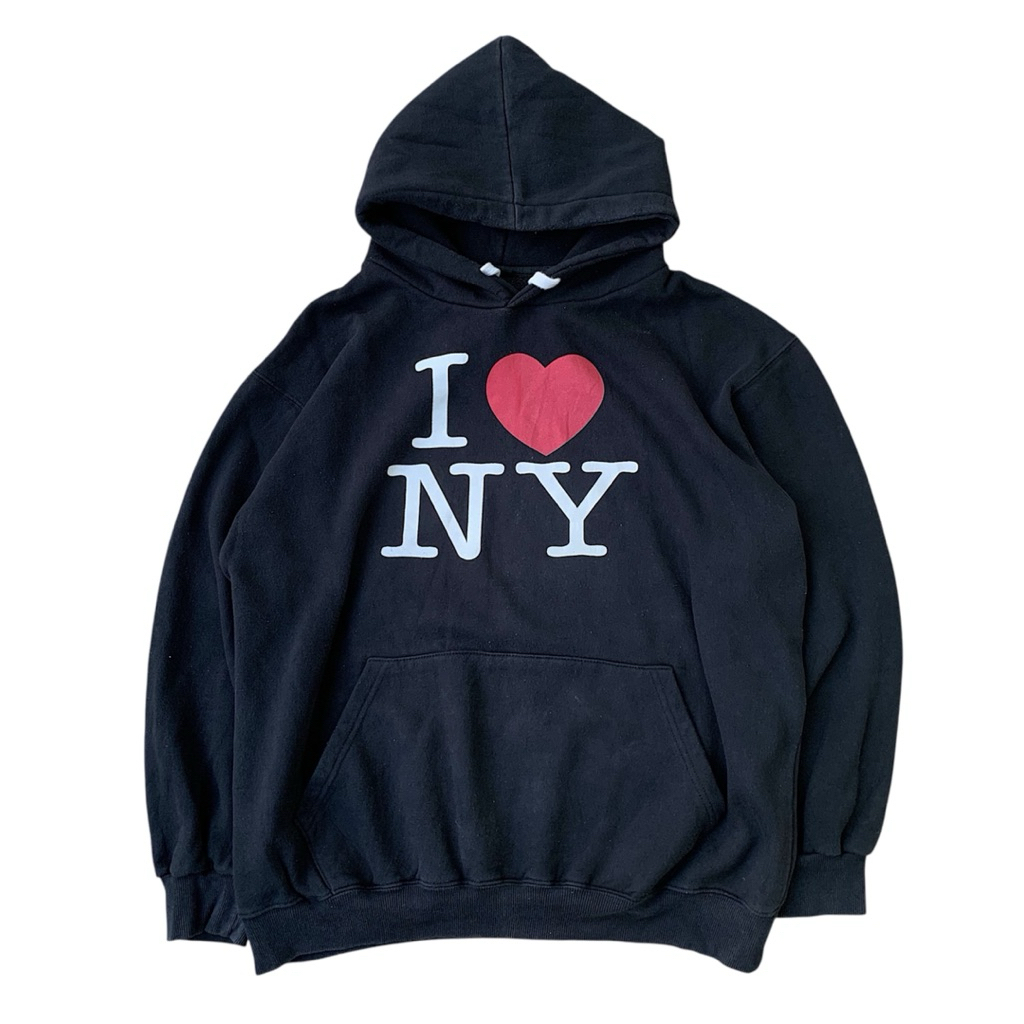 Jaket Pullover Hoodie I ❤️ NY I Love NY Y2k Style Preloved