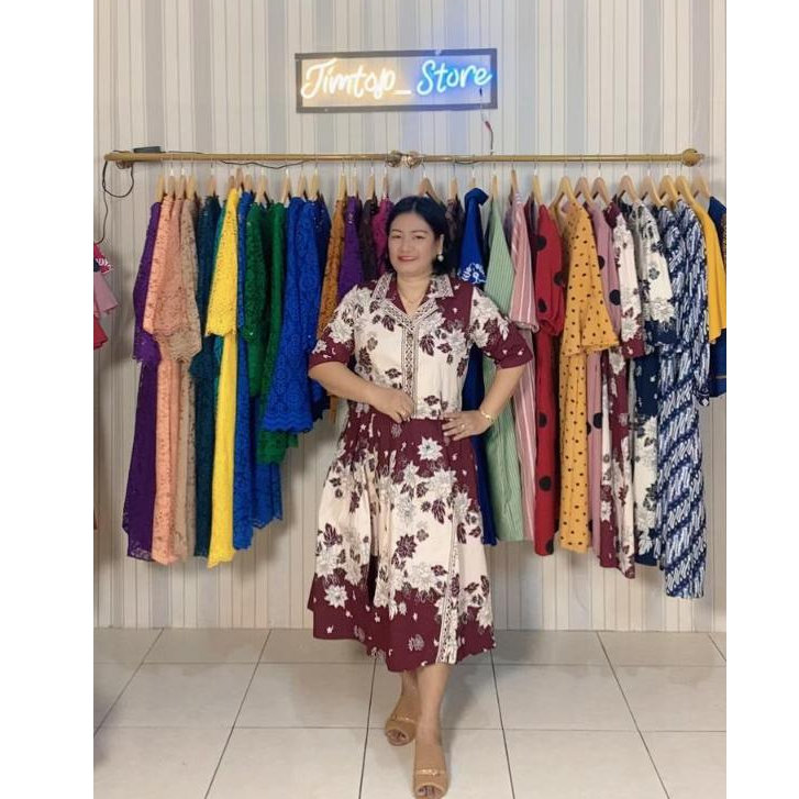 SETELAN BATIK WANITA ATASAN ROK | SETELAN BATIK KANTOR WANITA | SET ROK ATASAN CROP