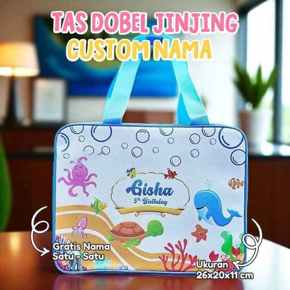 

TAS ULTAH CUSTOM NAMA/ TERLARIS/ BAHAN PREMIUM/MUAT KOTAK KFC/GOODIEBAG ULTAH ANAK/SOUVENIR ULTAH