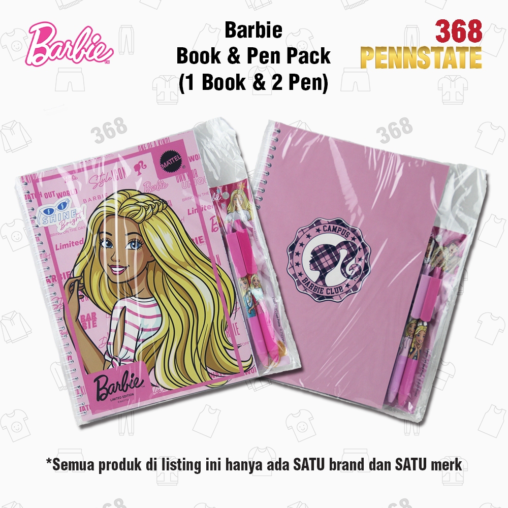 

Barbie Original Buku & 2 pulpen Set (Perlengkapan alat tulis untuk anak)