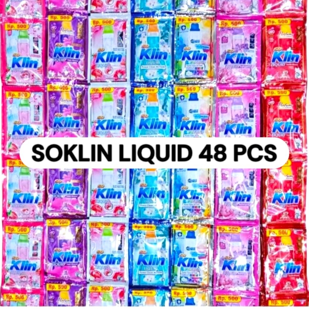 Soklin cair 48 pcs | deterjen cair soklin
