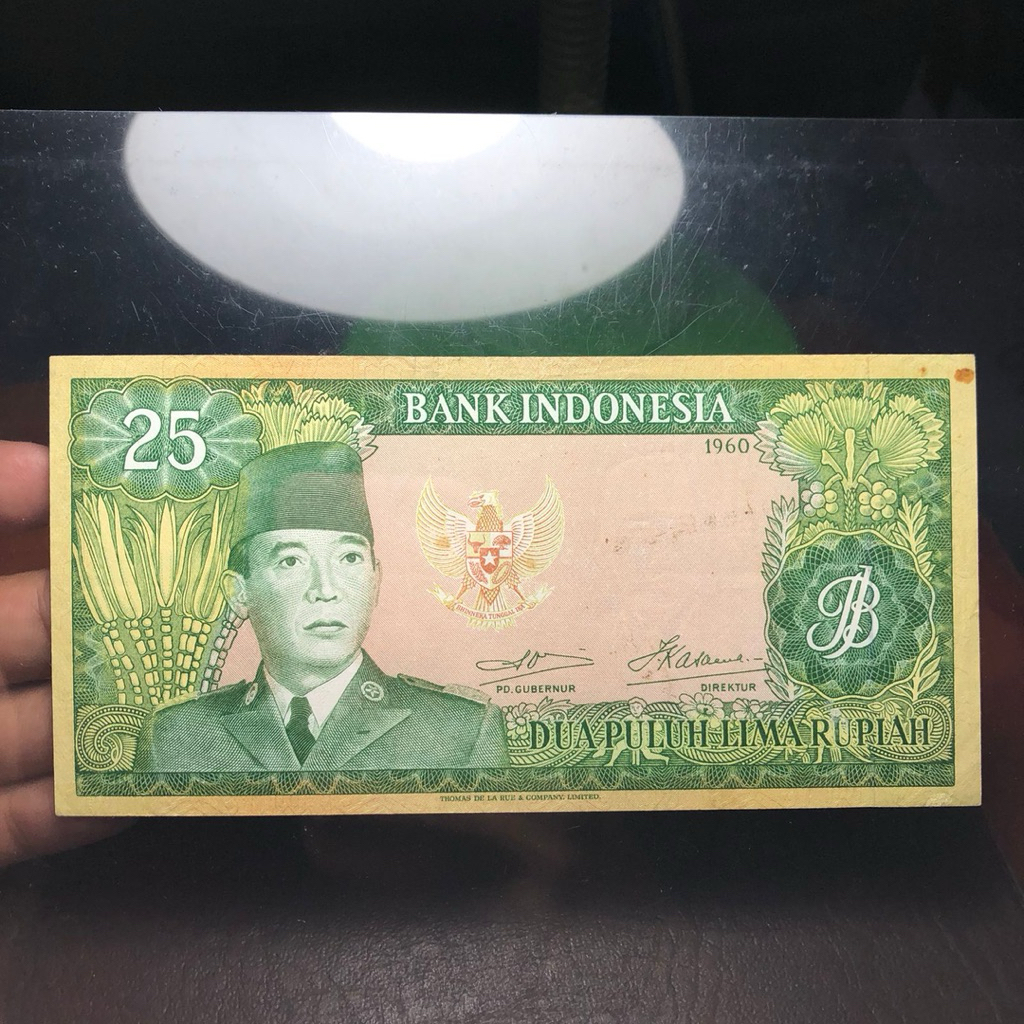 Uang Kuno Soekarno 25 Rupiah 1960 Asli