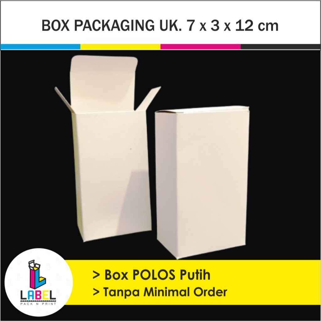 

Box / Dus Packaging Uk. 7 x 3 x 12 cm Putih Polos