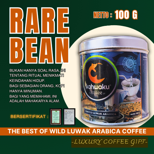 

Kopi Luwak Liar Premium 100g – Arabica Rare Bean Limited & Terbaik dari Alam Sumatra | Stok Terbatas