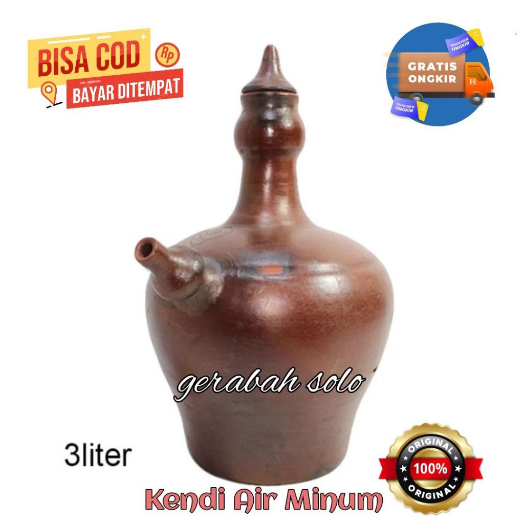 KENDI TANAH LIAT 2 Liter | KENDI 3 LITER | KENDI TRADISIONAL | KENDI tanah liat halus