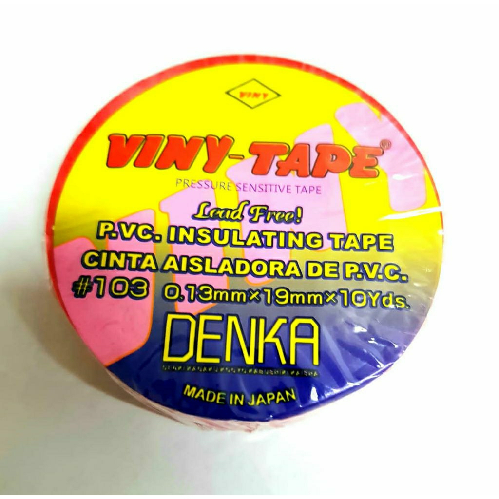 Isolasi kabel warna merah isolasi listrik isolasi kabel panjang 10yard full warna merah