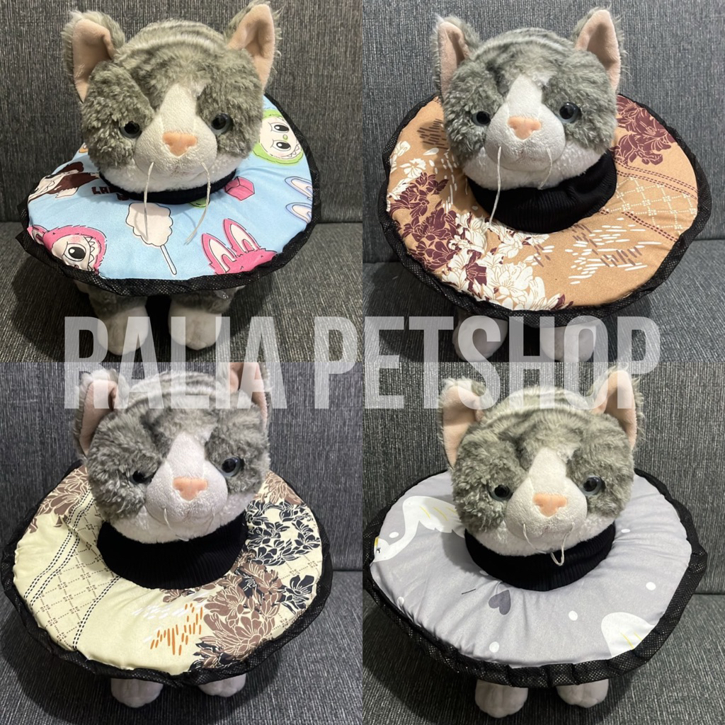 COLLAR KUCING ANJING TEBAL KAIN LAPIS BUSA