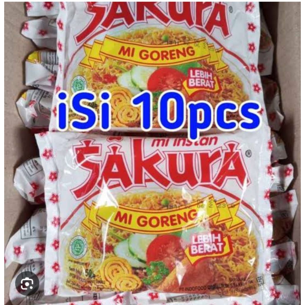 

Mie Sakura goreng paket hemat isi10 pcs