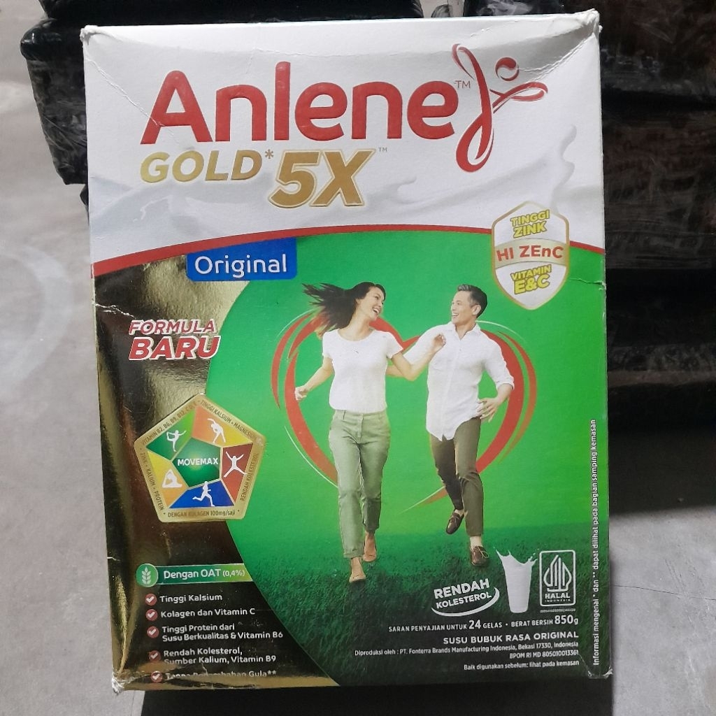 

Anlene gold 5X susu bubuk dewasa original 850g - tulang kuat, sendi & otot