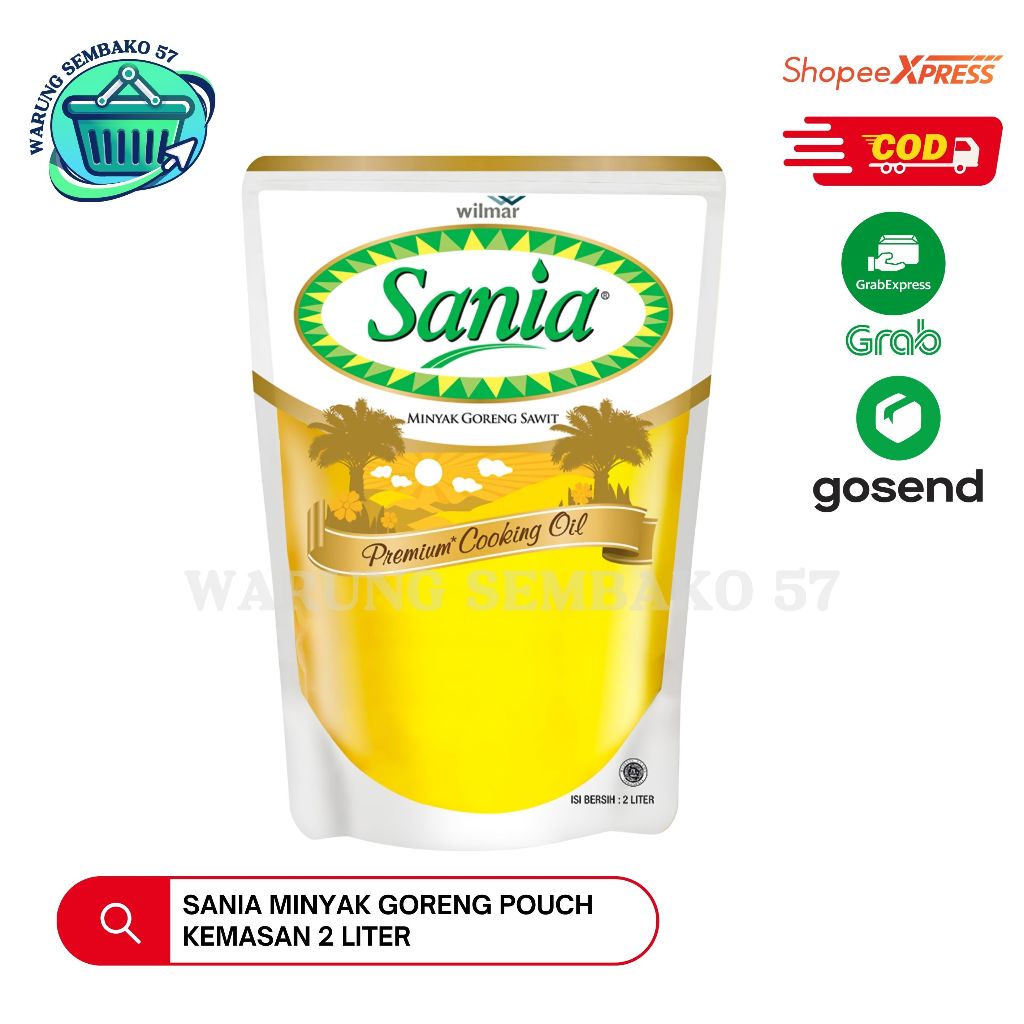 

Sania Minyak Goreng Pouch Kemasan 2 Liter & 5 Liter