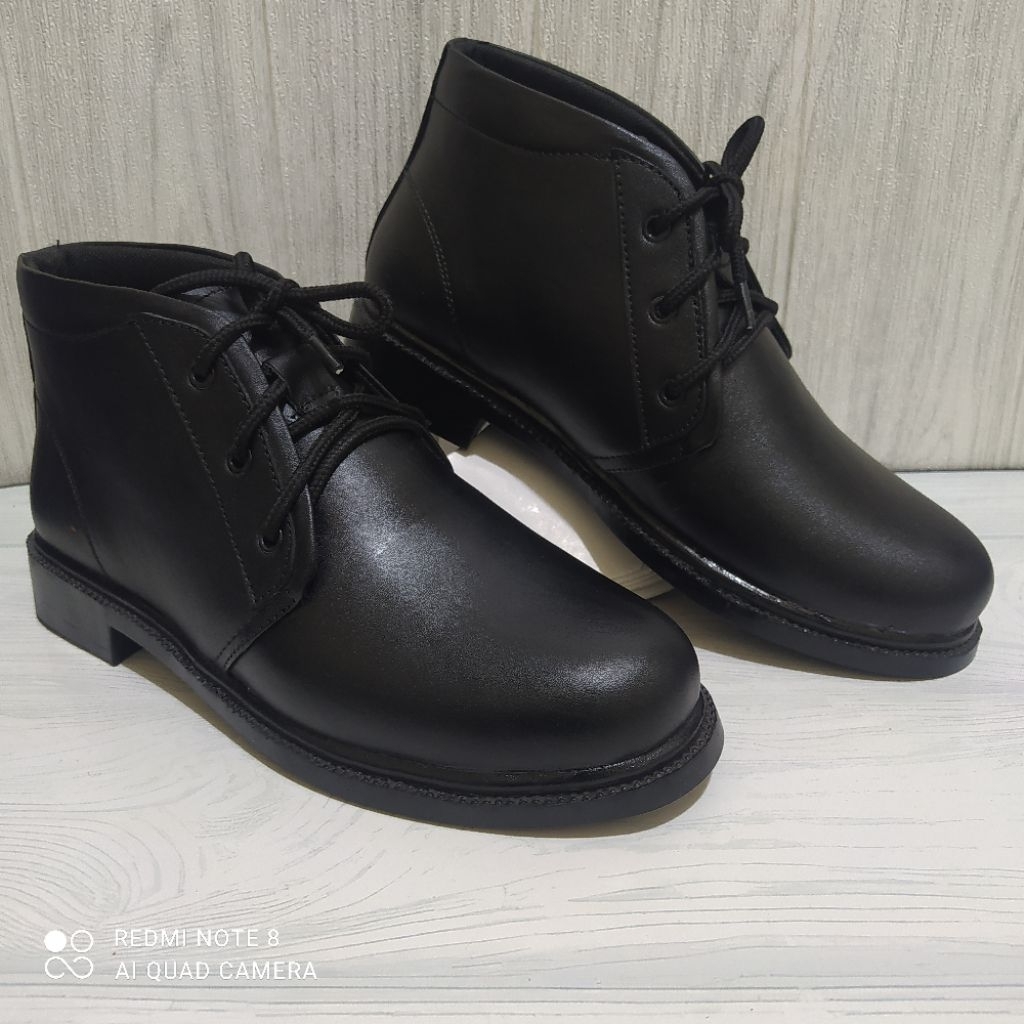 sepatu PDH pria kulit asli