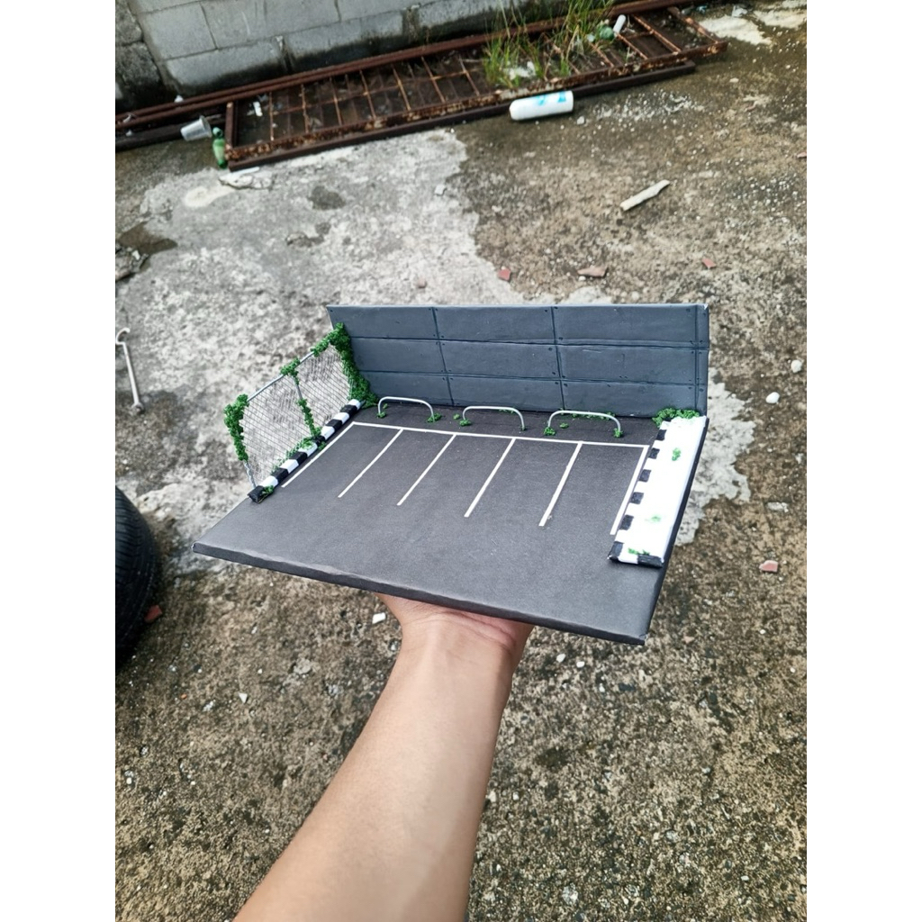 Diorama Parkiran Diecast Bahan Kardus