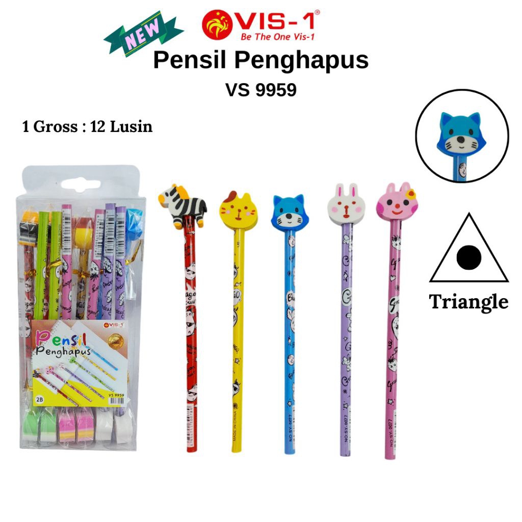 

Pensil Setip Fancy Triangle (12pc)