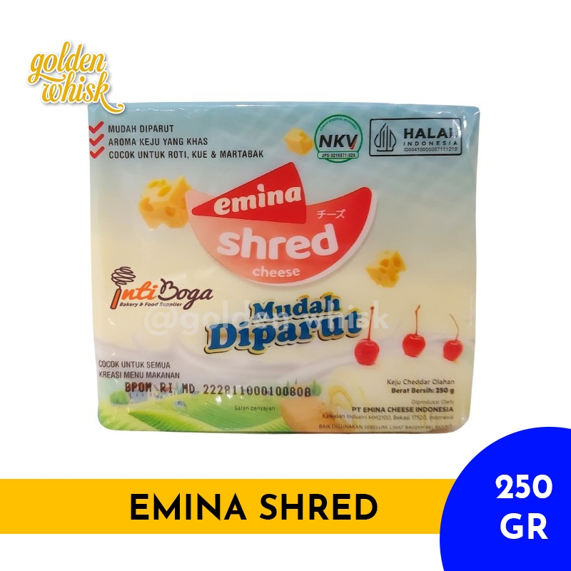 

Keju Emina Shred Mudah Diparut 250gr