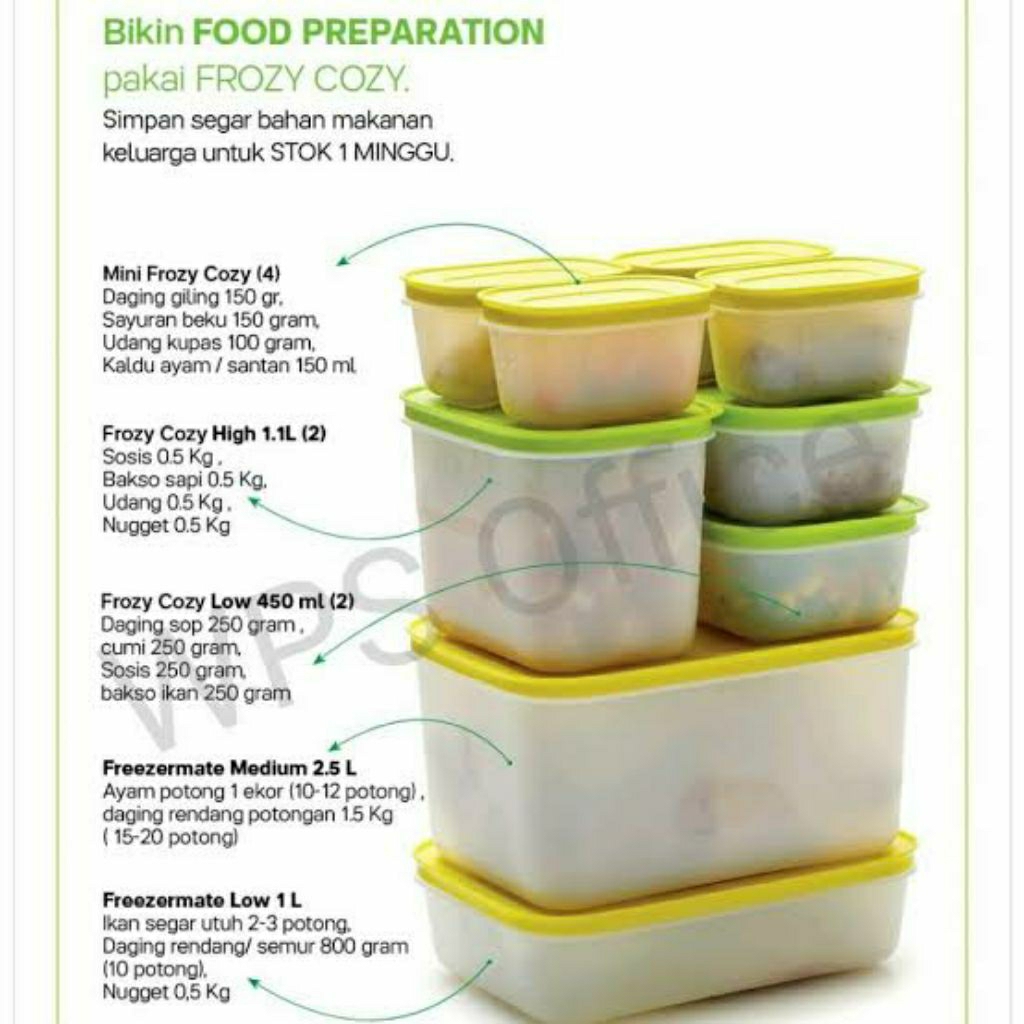 MINI FREEZERMATE WADAH DAGING TUPPERWARE