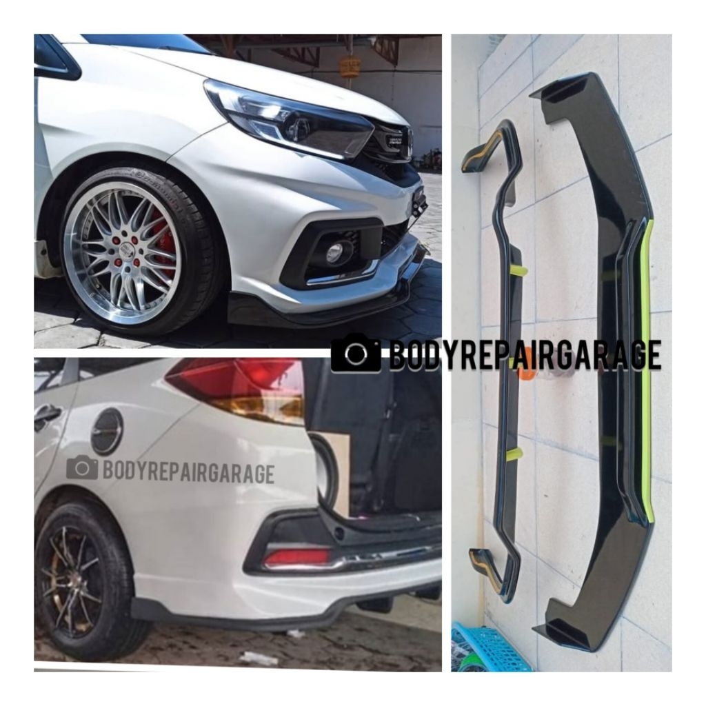front lips diffuser mobilio RS hitam doff