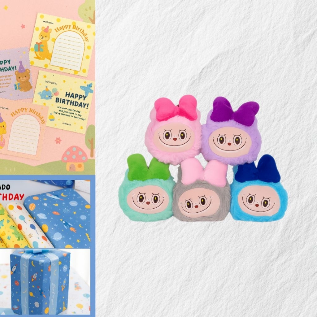 

Hadiah/Kado/Hampers/Gift/Parsel/Souvenir/Bingkisan/Parsel/Paket Gantungan Cantelan Kepala Boneka Labubu
