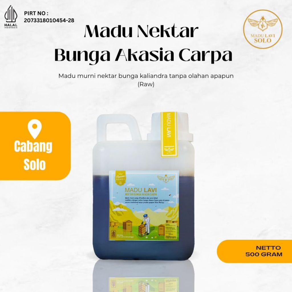 

[ Madu Lavi Solo ] Madu Murni Akasia 500gr Asli 100% Tanpa Campuran