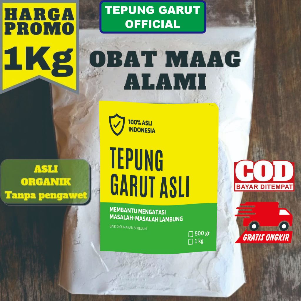 

Tepung Garut 1kg / Pati Garut / Arrowroot / Arrowroot Powder / Tepung Garut / Tepung Pati Irut / Jengkirut / Pati Garut