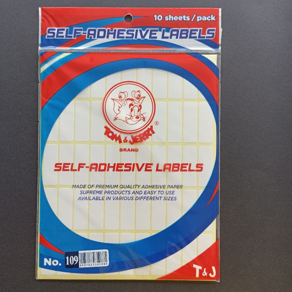 

Tom Jerry Label No.109 | Label Polos Ukuran 13X38mm Kotak | Self Adhesive 550 Labels