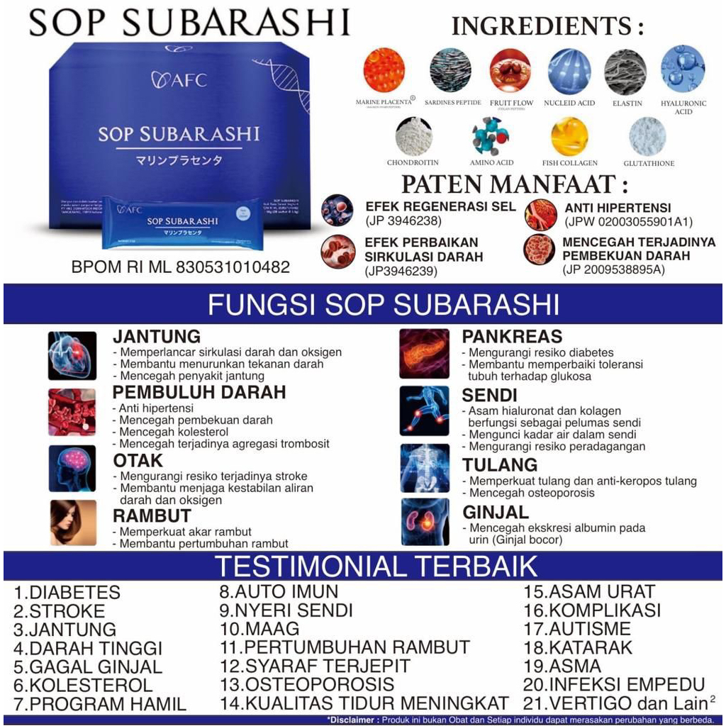 subarashi ecer 7 sachet