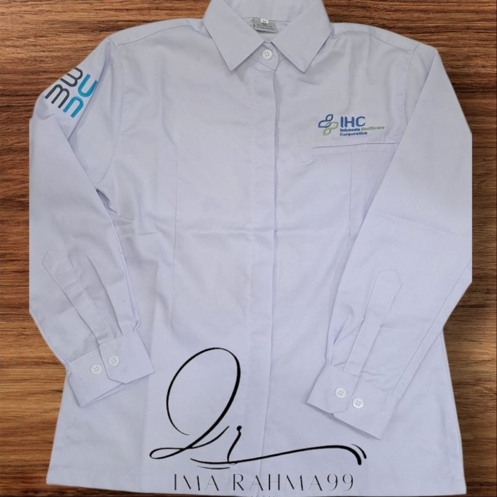 kemeja ihc RS PELNI seragam IHC RS PELNI model slimfit/cewek/Wanita