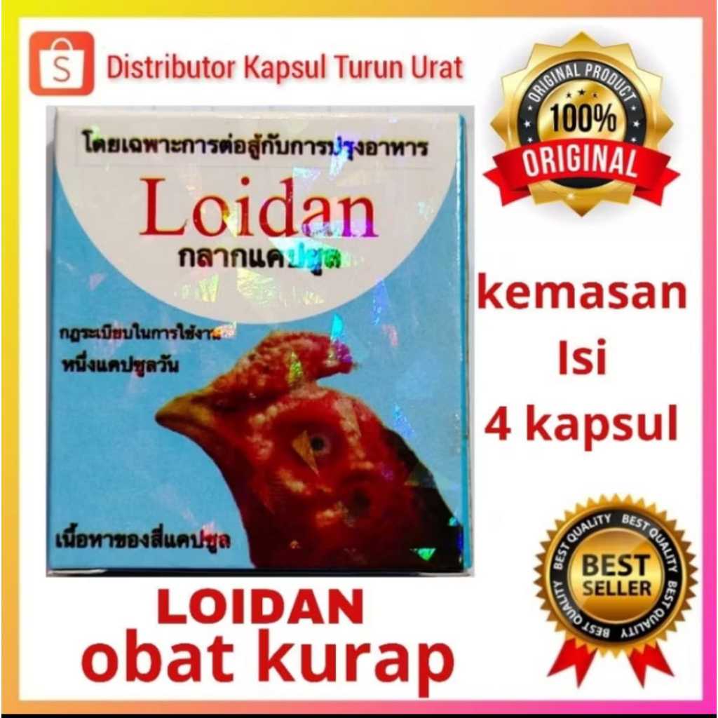 Loidan obat kurap ayam ampuh loidan 4 capsul obat koreb ayam