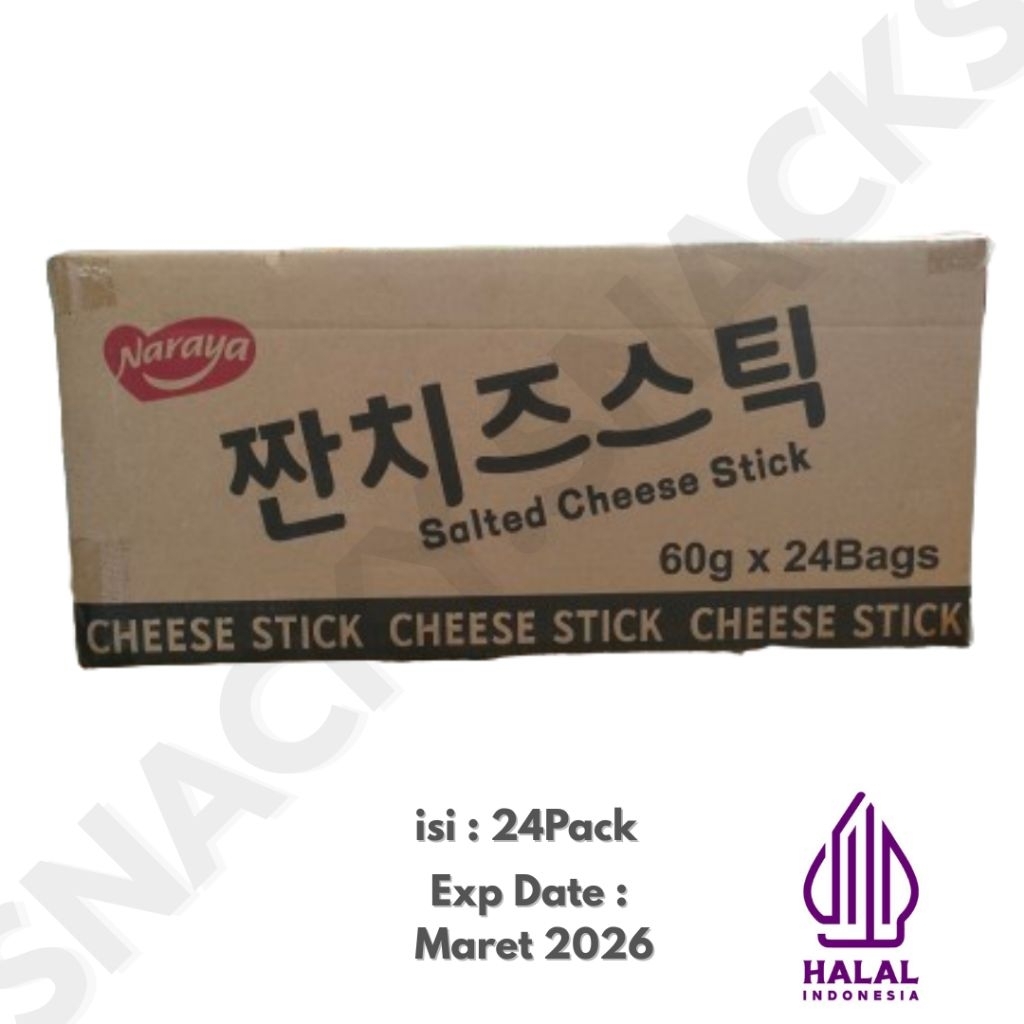 

Naraya Salted Cheese Stick Carton 60gx24bags