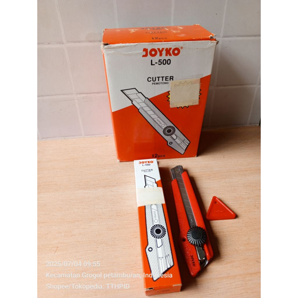 

1 Box Joyco Pisau Cutter L-500 isi 12 Pcs