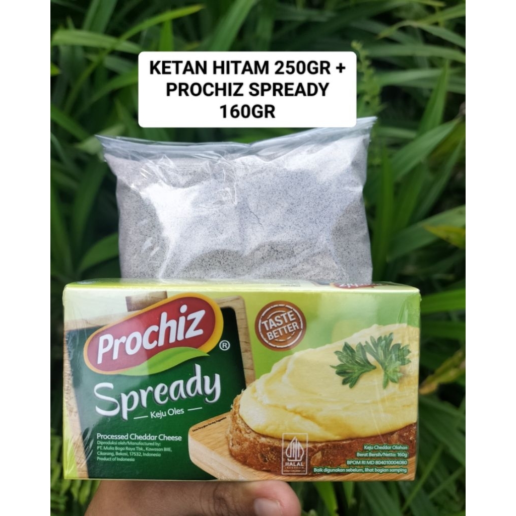 

KEJU PROCHIZ SPREADY 165GR bundling ketan hitam /keju oles/keju lembut