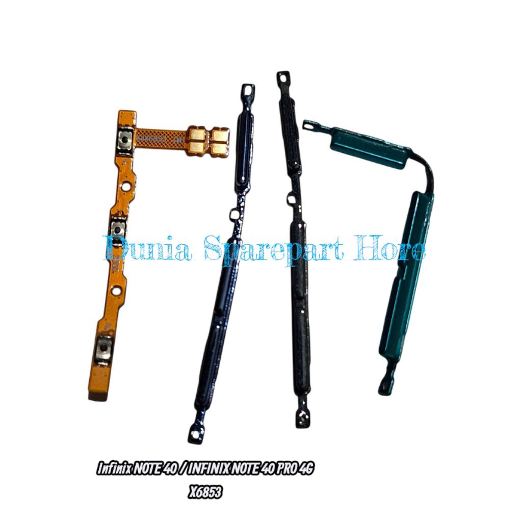 TOMBOL SET + FLEXIBEL ON OFF INFINIX NOTE 40 PRO 4G X6853 KOMPLIT SATU SET ORI