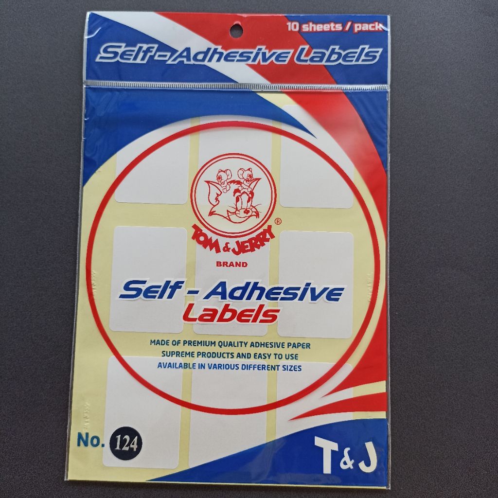 

Tom Jerry Label No.124 | Label Polos Ukuran 40X57mm Kotak | Self Adhesive 90 Labels