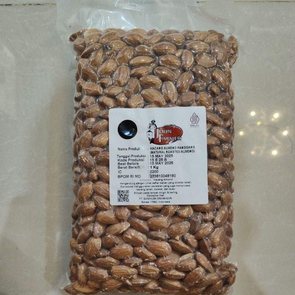 

John Farmer - Almond Natural Roasted (Almond Panggang) 1 Kg