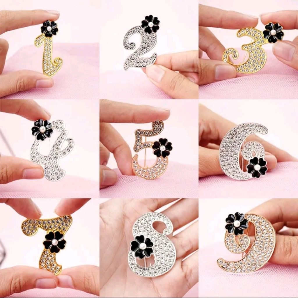 Bros angka estetik mewah anti karat