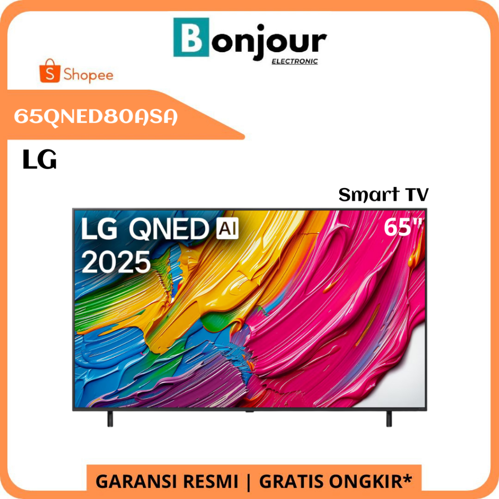 TV QNED 65QNED80ASA Smart TV LG 65 Inch QNED AI 65 Inci QNED80 2025