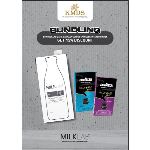 

Bundling Milklab Oat 1L & Lavazza NCC Intenso / Decafeinato