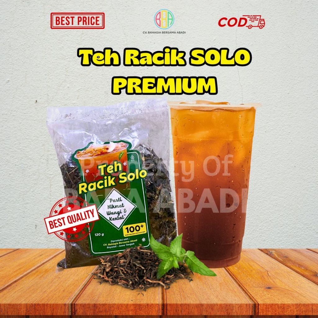 

Teh Racik Khas SOLO PREMIUM : Teh buat jualan Esteh Jumbo, Teh wangi, sepat & kental, Teh Angkringan