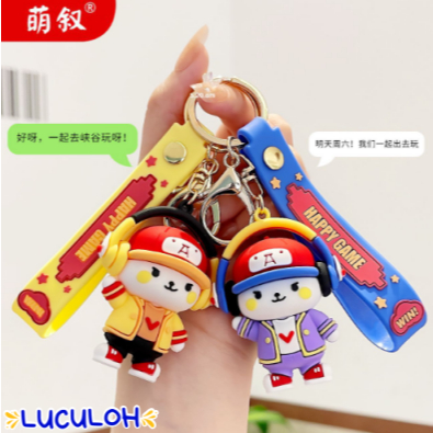 Gantungan Kunci Gamers Headset Topi Jaket Tali Happy Game Win Lucu Imut Hadiah Murah Ganci Tas Sekol