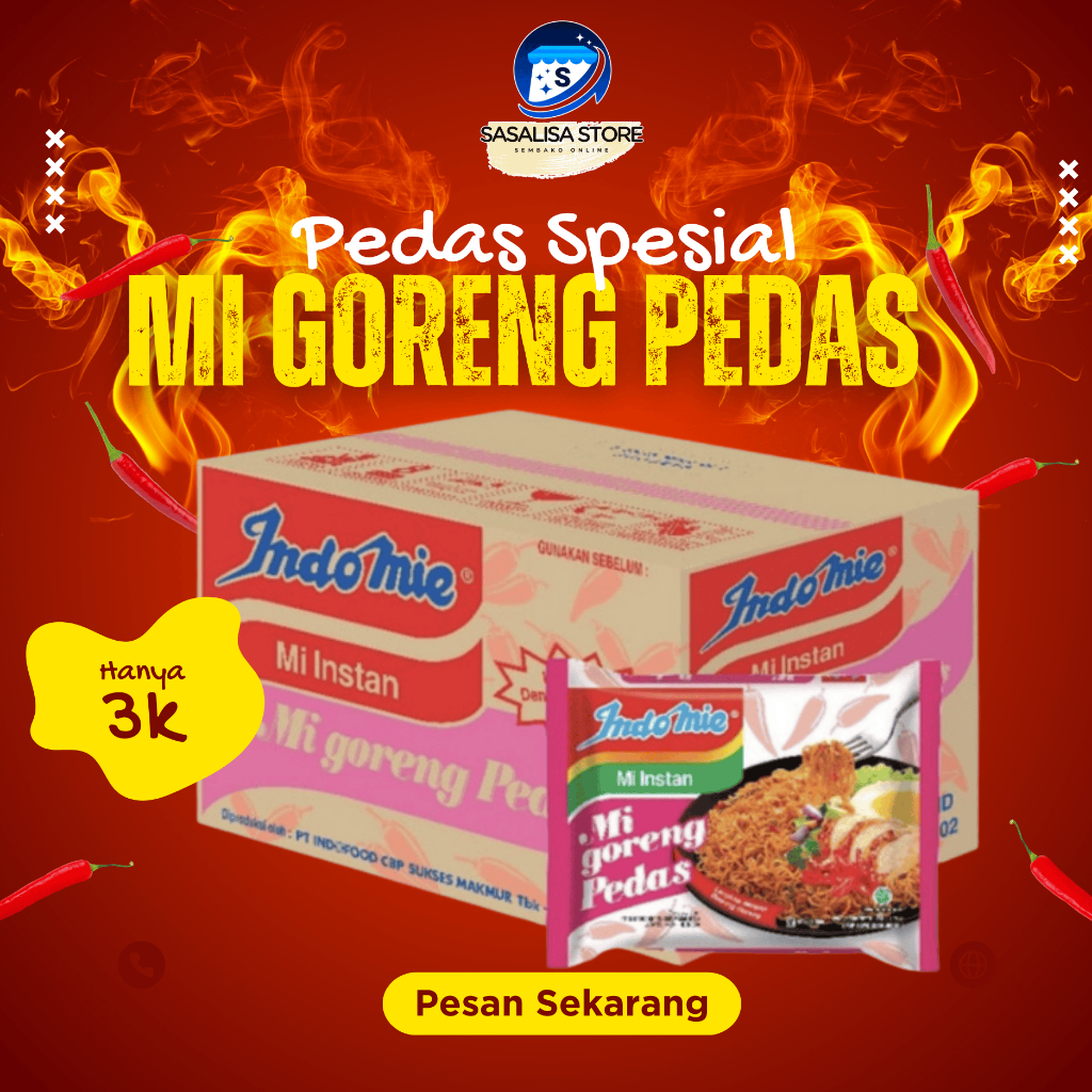 

Indomie Rasa Mi Goreng Pedas 1 Dus Isi 40 Bungkus Promo 50% Pedas Spesial Pesan Sekarang Noodles Food