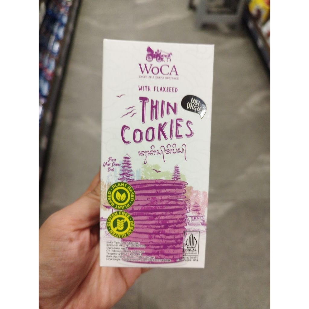 

Wafer Cookies Thin woca rasa Ubi ungu