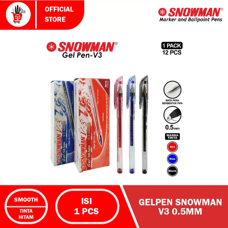

Balpen | Pulpen | Gelpen Snowman V3 0.5mm (1PCS)