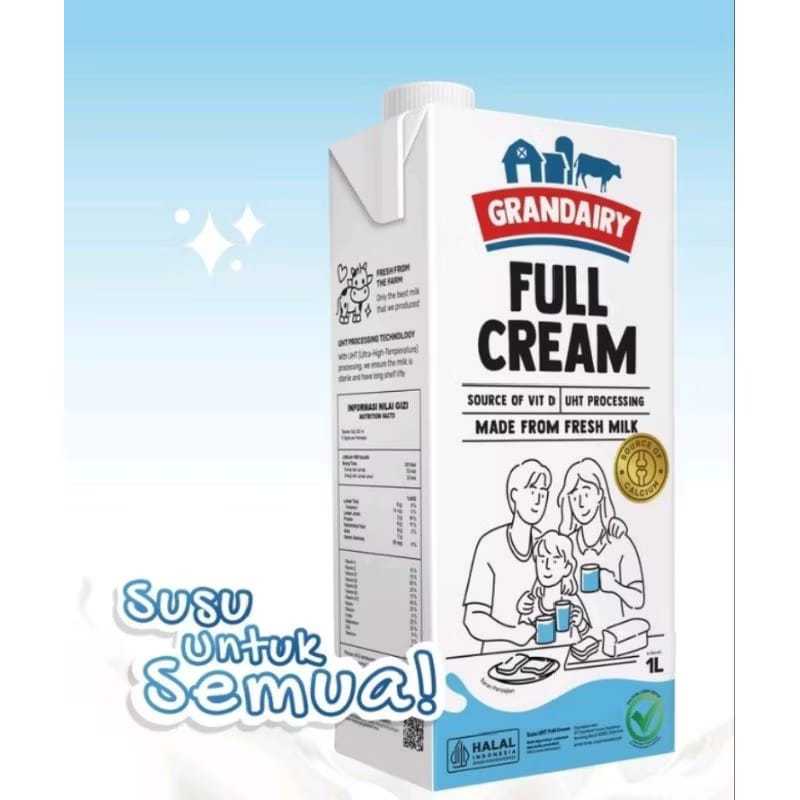 

Susu Uht Full Cream Grandairy 1 Liter