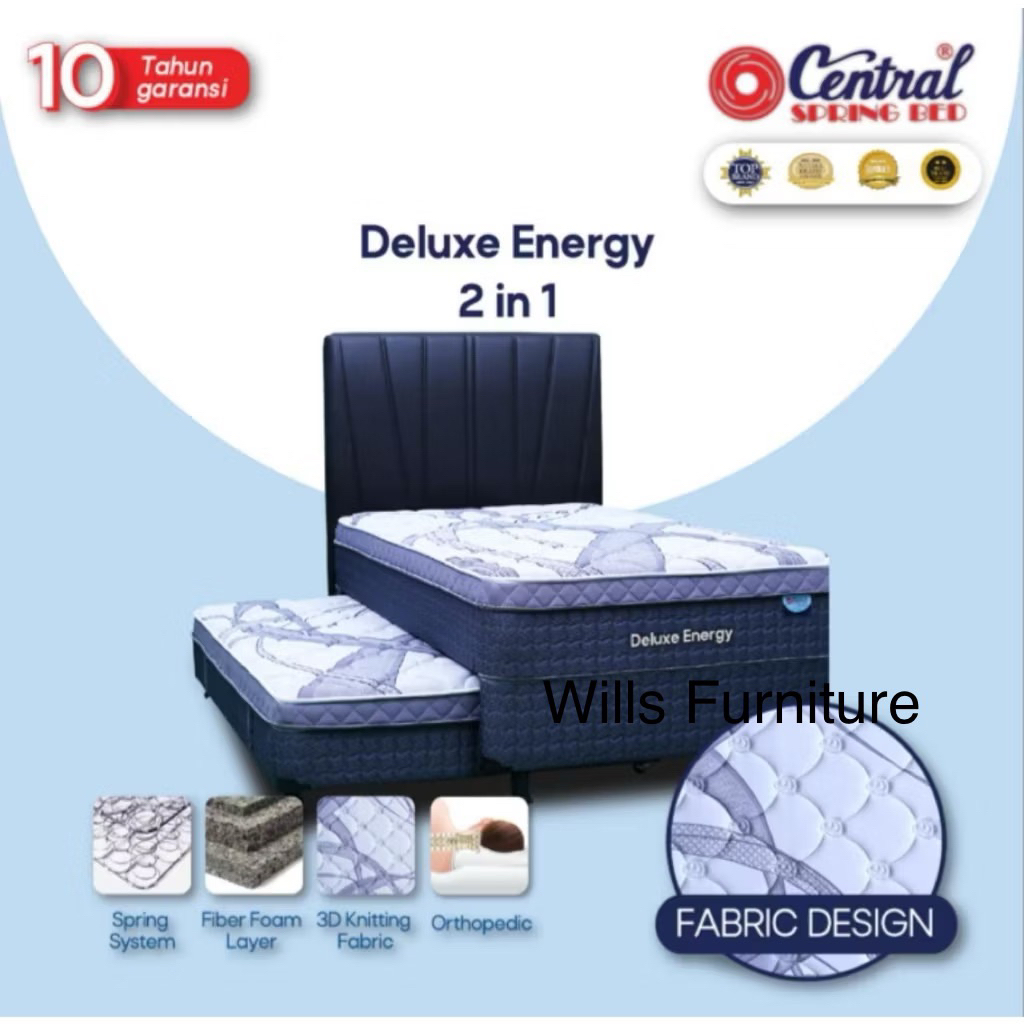 Central springbed 2in1 deluxe energy 2 in 1 springbed susun