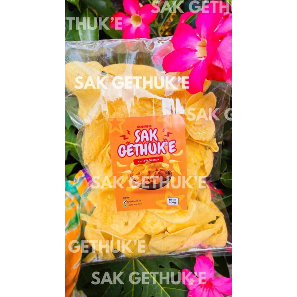 

Sak Gethuk’e Keripik singkong getuk asin gurih nikmat (100gr/200gr/500gr)