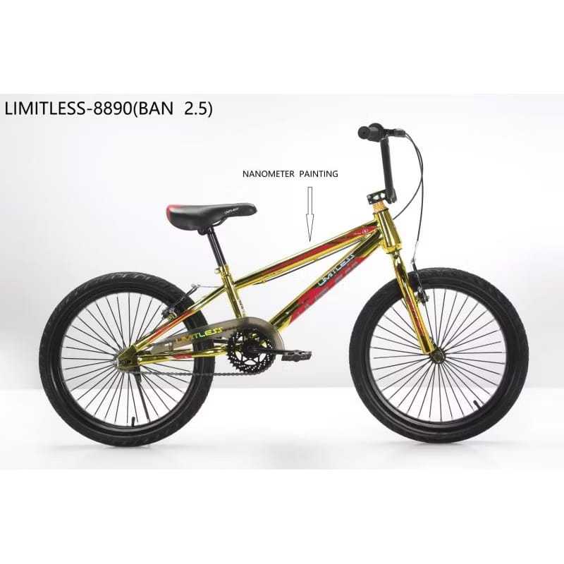 SEPEDA BMX 20 LIMITLESS 8890 BAN 2.5 ORIGINAL