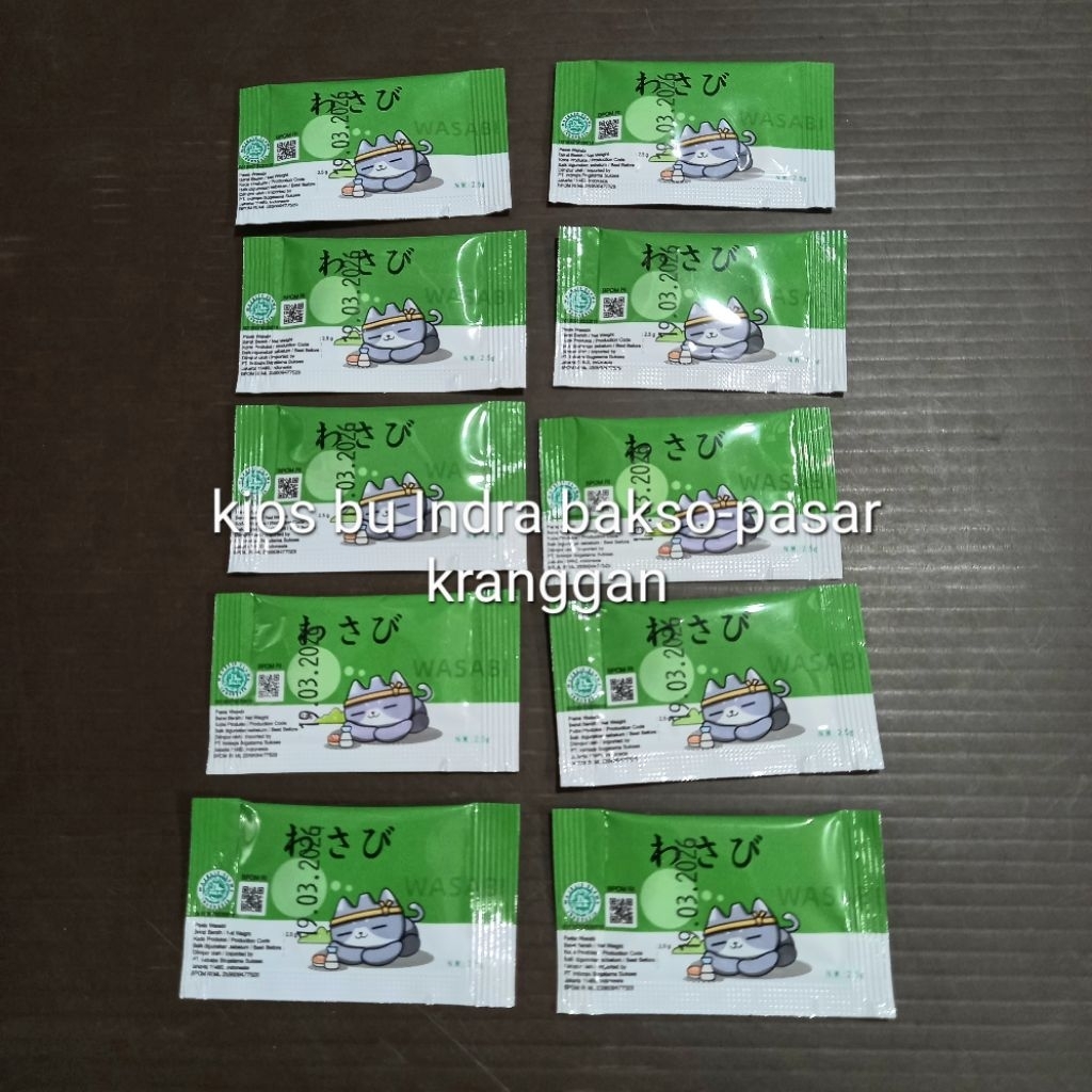 

wasabi paste 2,5 gr pasta jepang sushi saset isi 10