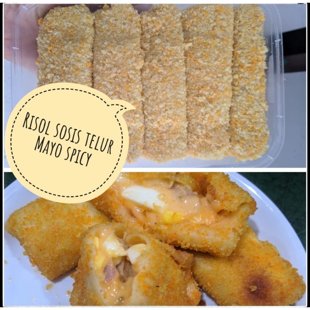 

RISOLES ISI sosis telor mayo spicy|risoles sayur isi 5|dimsum goreng keju lumer